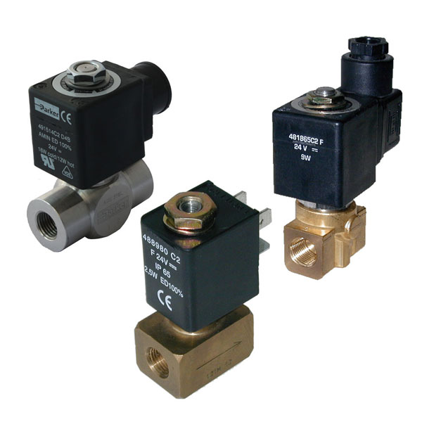 PARKER 2-WAY NORMALLY CLOSED, 1/8" GENERAL PURPOSE SOLENOID VALVES