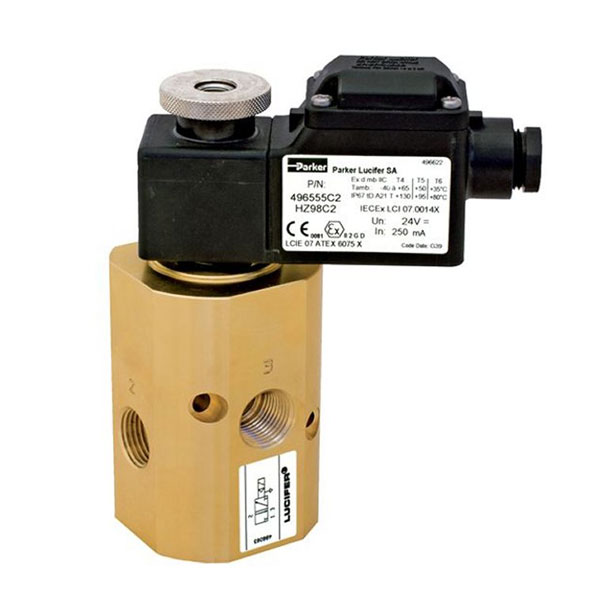 PARKER 3-WAY NORMALLY CLOSED, 1/2" GENERAL PURPOSE SOLENOID VALVES